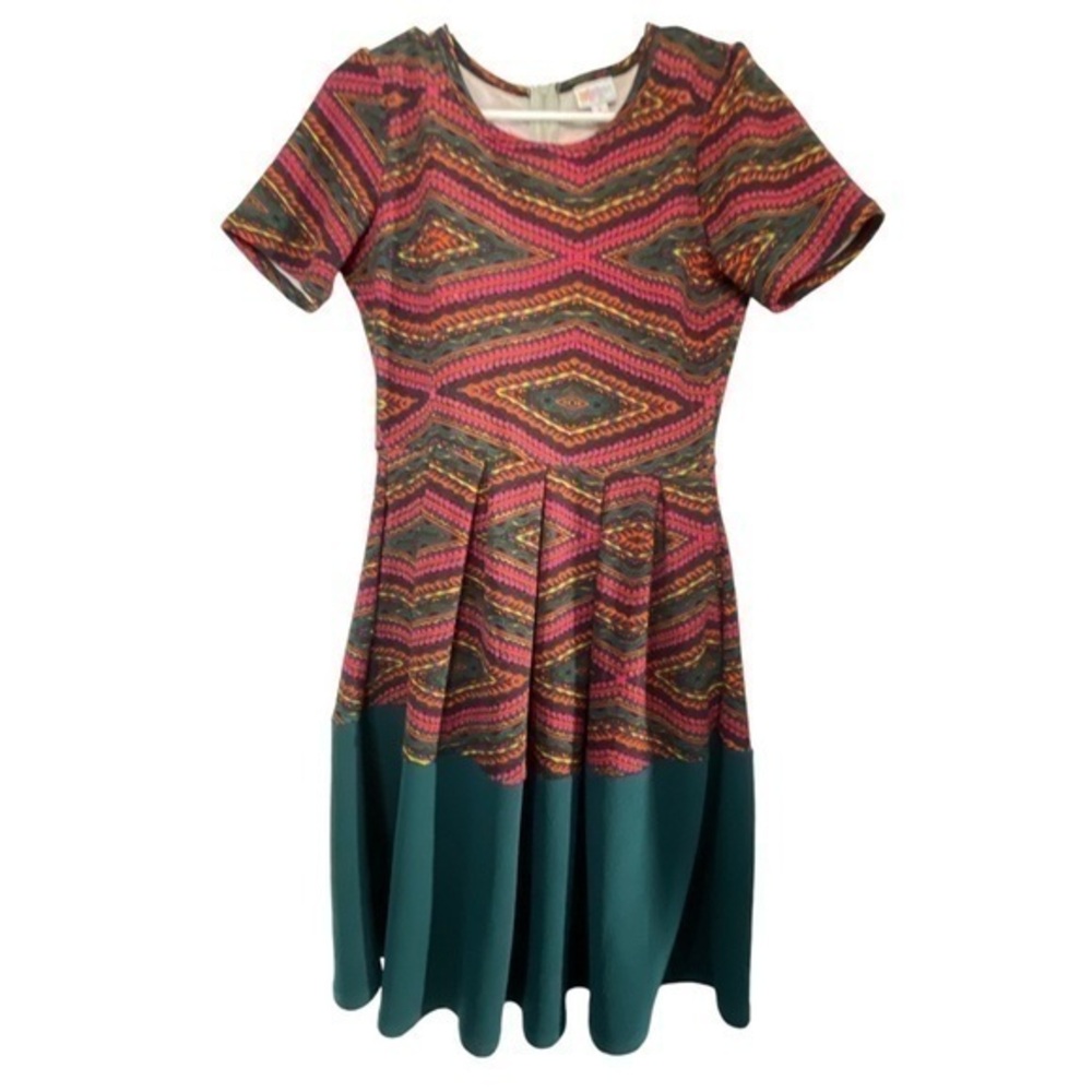 Lularoe Green Dress EUC Small #7378